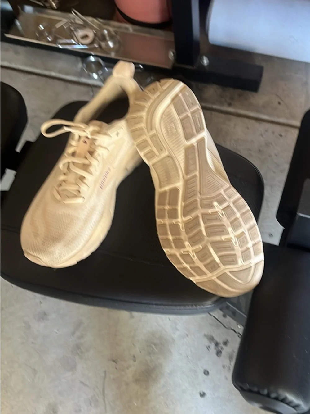 Athletic Running Sneakers in Beige